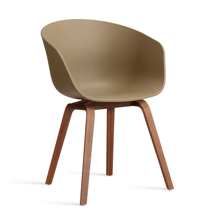 About a Chair 22 2.0 stoel - Clay – gelakt walnoot onderstel - HAY