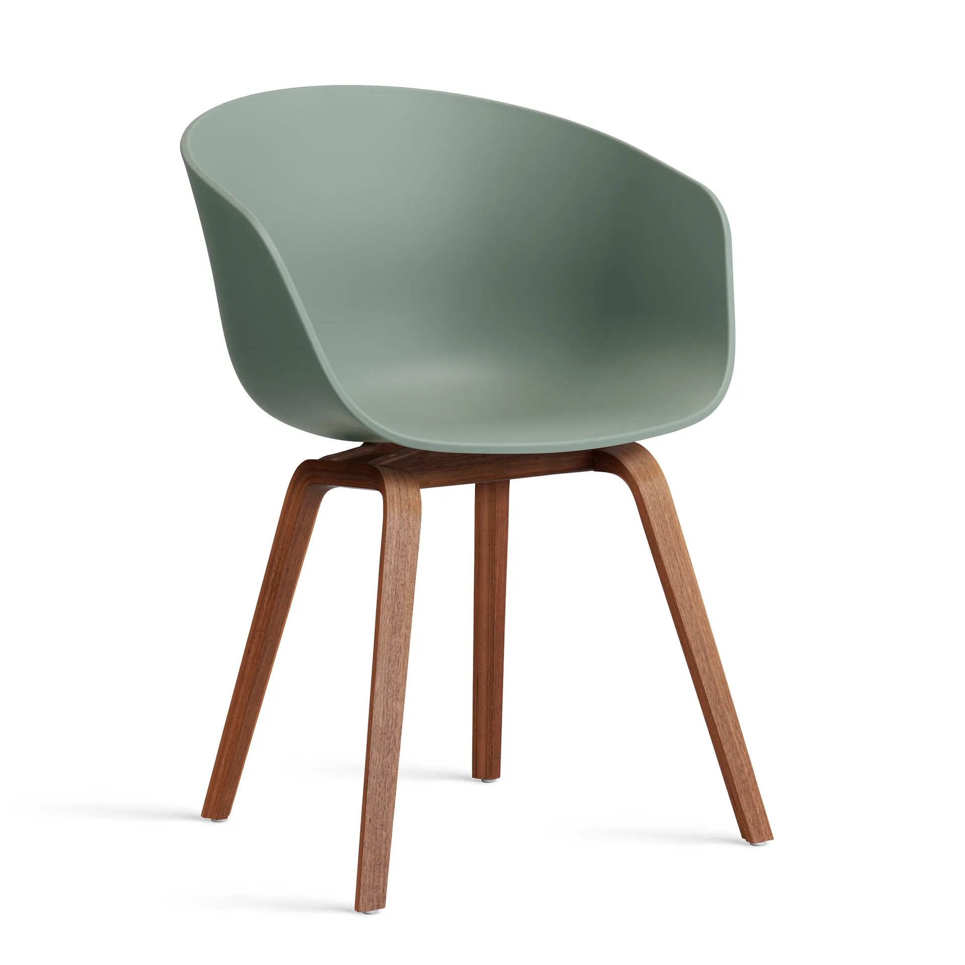 About a Chair 22 2.0 stoel, Fall green – gelakt walnoot onderstel HAY