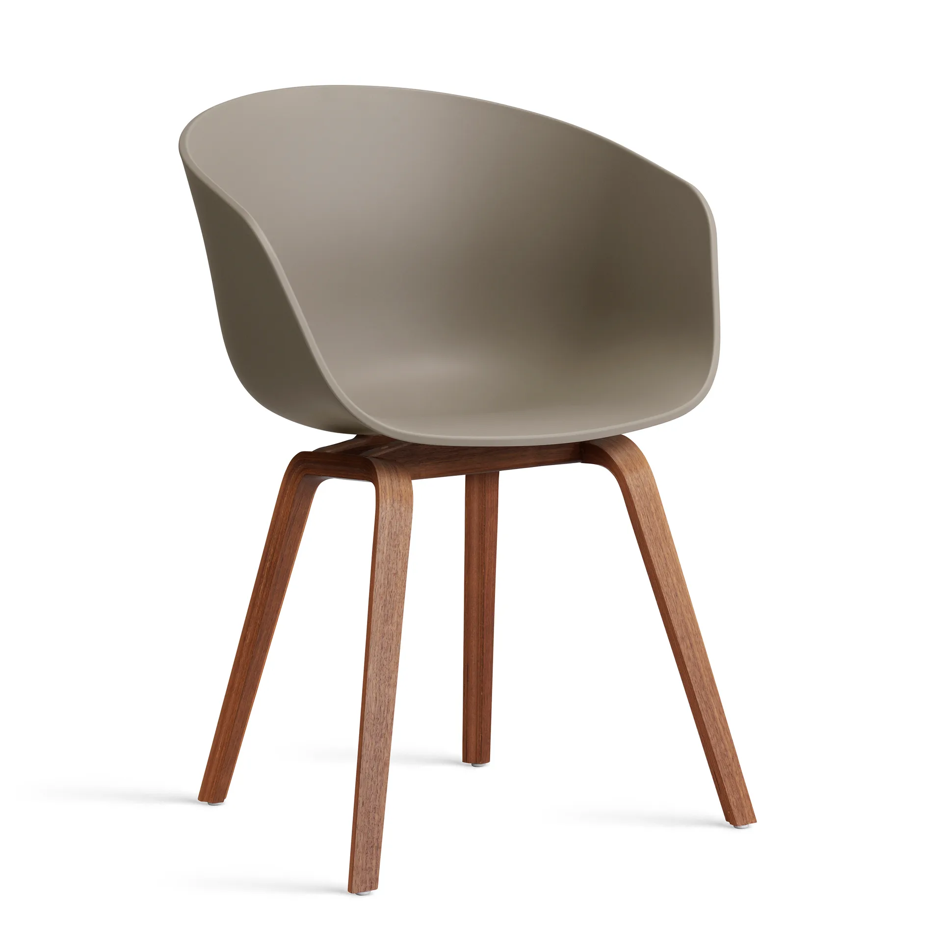 About a Chair 22 2.0 stoel, Khaki – gelakt walnoot onderstel HAY