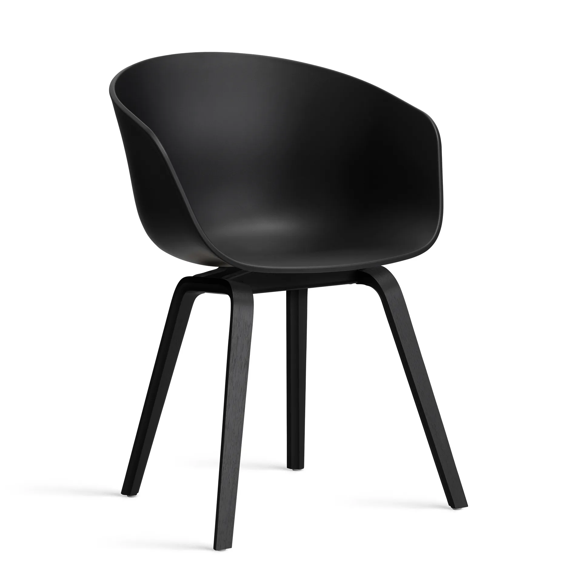 About a Chair 22 2.0 stoel, Zwart – zwart eiken onderstel HAY