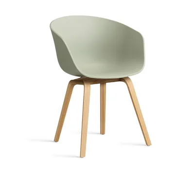 About a Chair 22 stoel - Pastelgroen-gelakt eiken statief - HAY