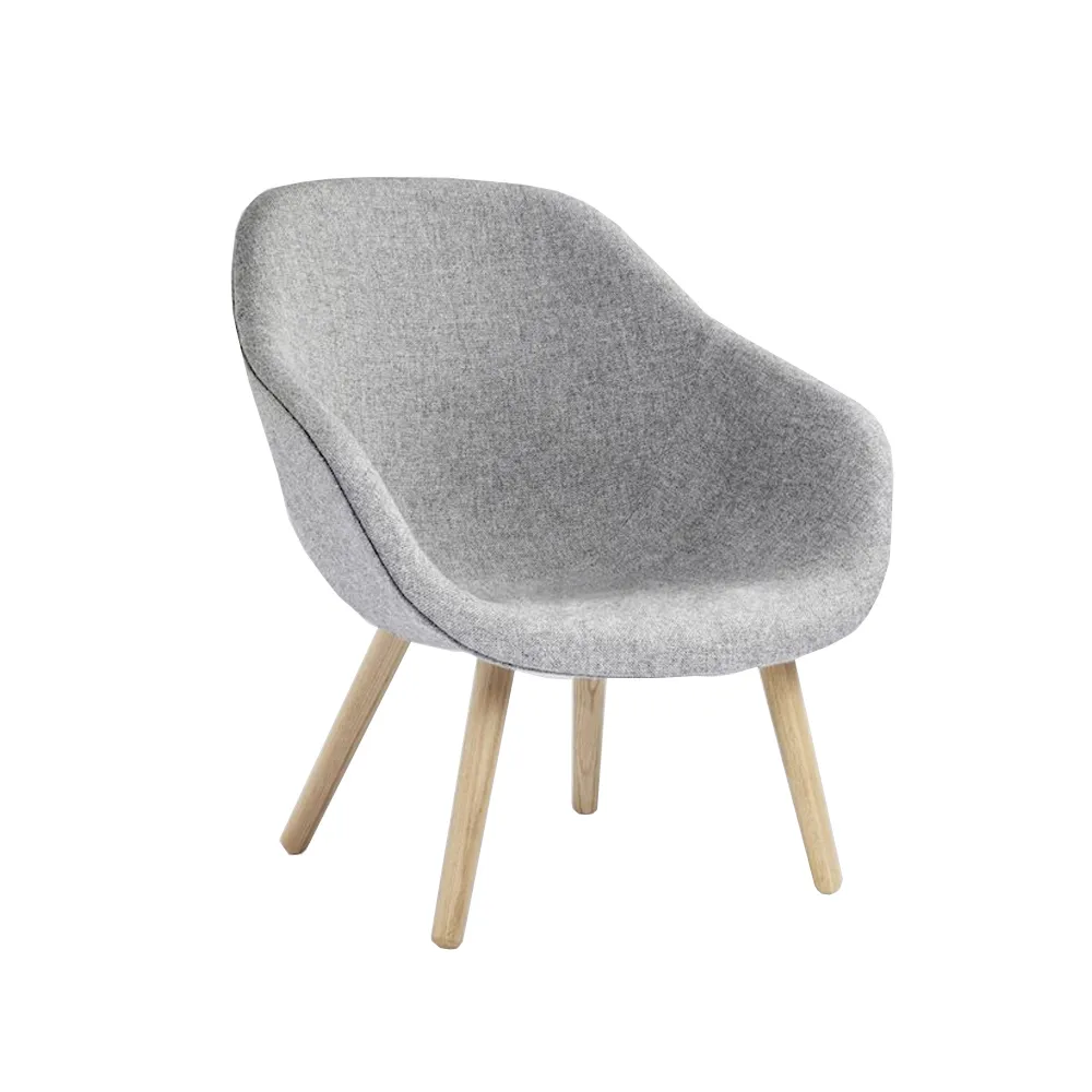 About a Lounge 82 fauteuil, Hallingdal 130 grijs – eiken poten, gezeept HAY
