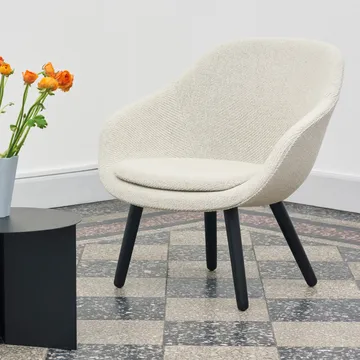 About a Lounge 82 fauteuil - Hallingdal 130 grijs – eiken poten, gezeept - HAY