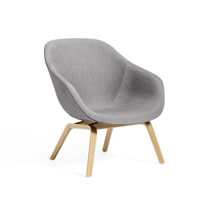 About a Lounge 83 loungestoel - Remix 133 grey melange – eiken poten - HAY