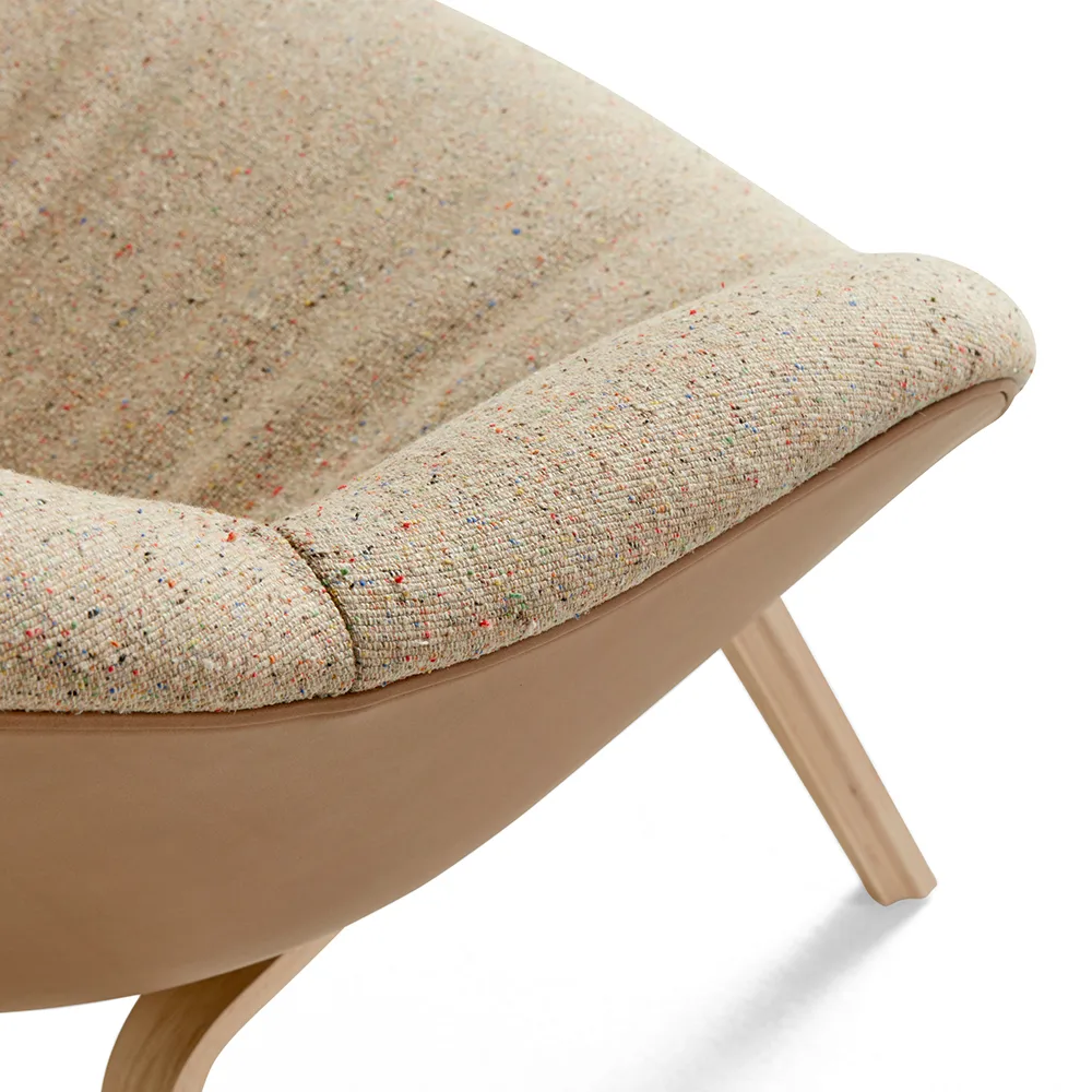About a Lounge 83 loungestoel, Steelcut Trio 105 grey melange – eiken poten HAY
