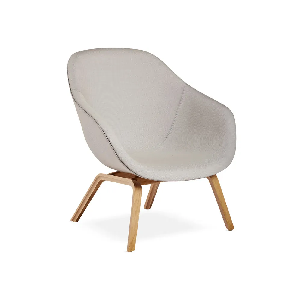 About a Lounge 83 loungestoel, Steelcut Trio 105 grey melange – eiken poten HAY