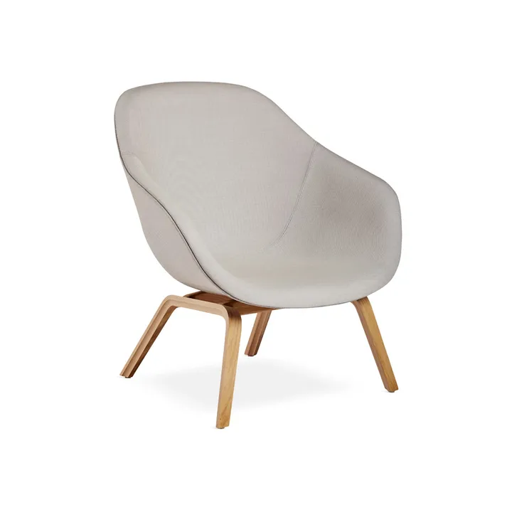 About a Lounge 83 loungestoel - Steelcut Trio 105 grey melange – eiken poten - HAY