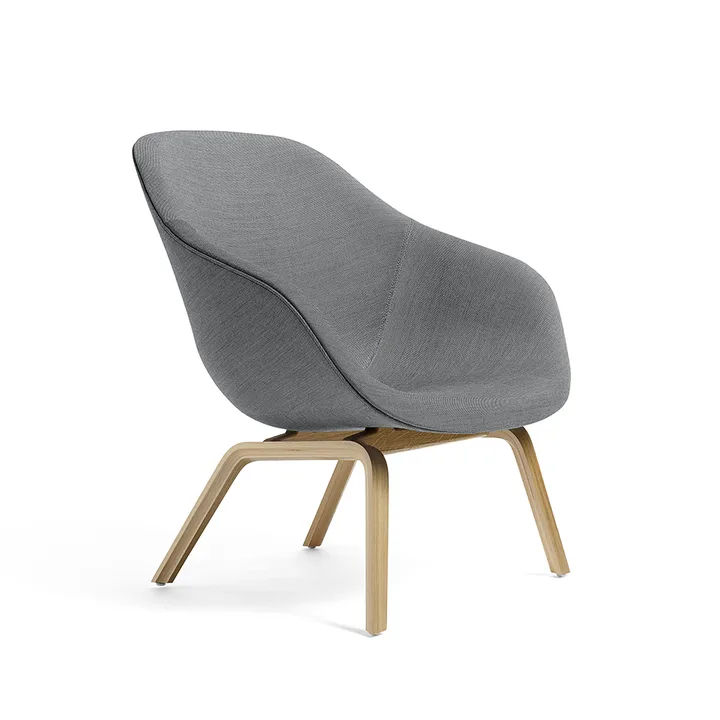 About a Lounge 83 loungestoel - Surface by HAY 150 grey – eiken poten - HAY