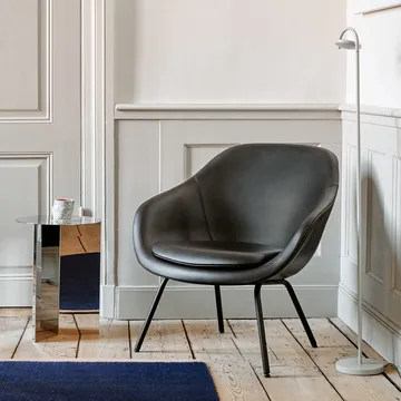 About a Lounge 87 fauteuil - Remix 173 dark grey–zwart onderstel - HAY
