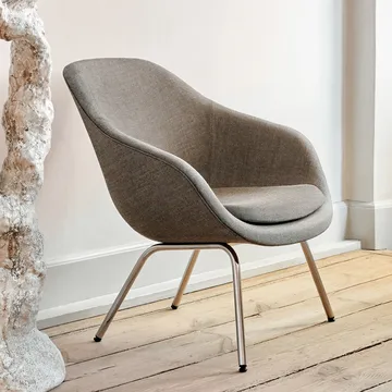 About a Lounge 87 fauteuil - Sense black–zwart stalen onderstel - HAY