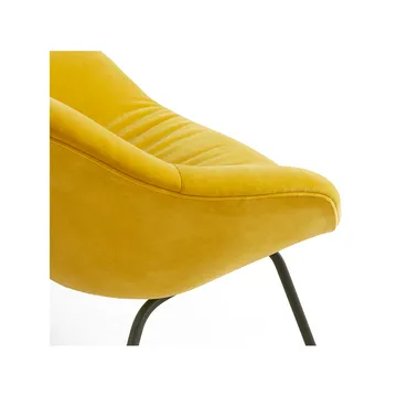 About a Lounge 87 Soft fauteuil - Lola yellow–zwart stalen onderstel - HAY