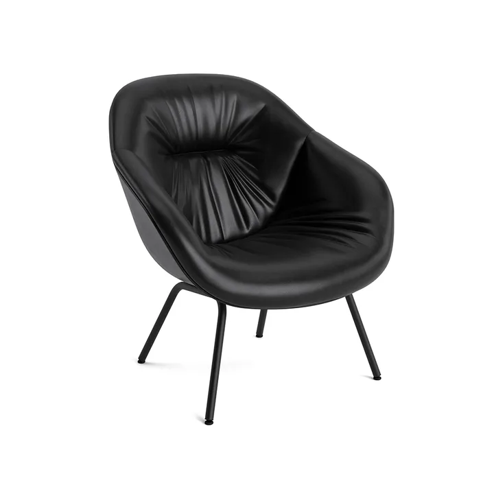 About a Lounge 87 Soft fauteuil - Sense black–zwart stalen onderstel - HAY