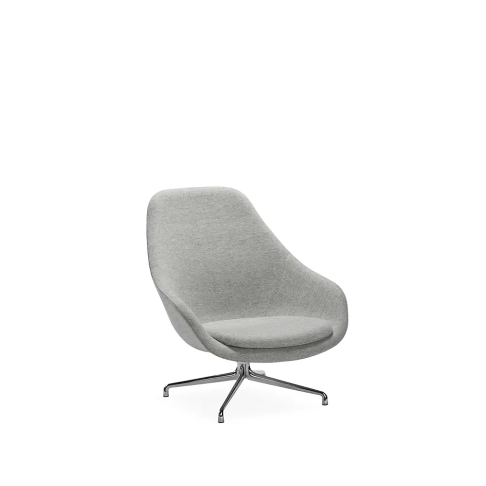 About a Lounge 91 loungestoel, Light grey – gepolijst aluminium HAY