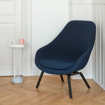 About a Lounge 93 fauteuil - Remix 183 black–zwart eiken poten - HAY