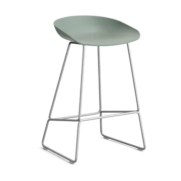 About a Stool 38 Low barkruk 2.0 - Fall green – roestvrijstalen onderstel - HAY