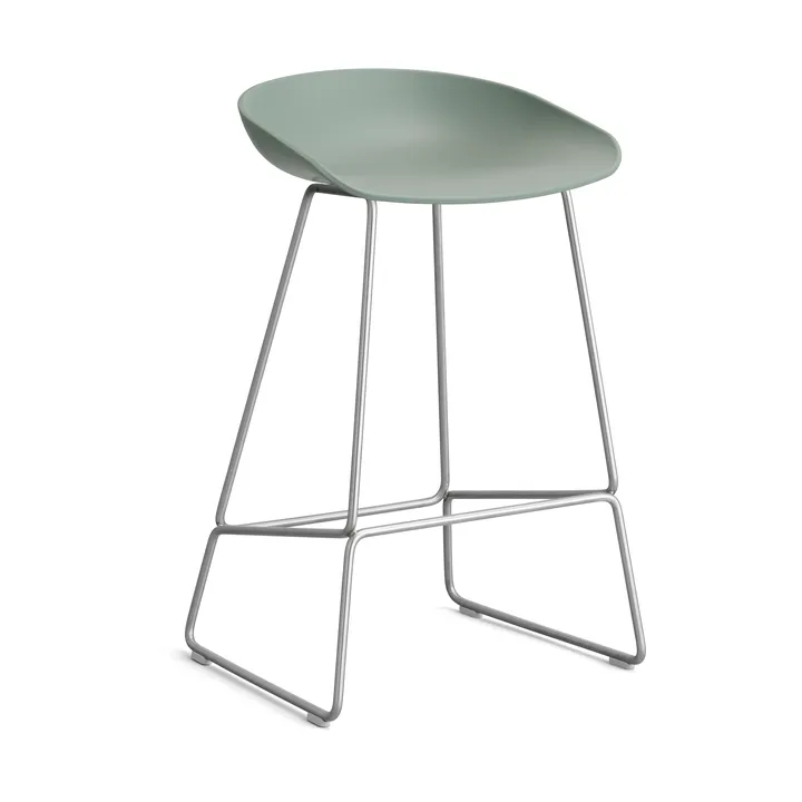 About a Stool 38 Low barkruk 2.0 - Fall green – roestvrijstalen onderstel - HAY
