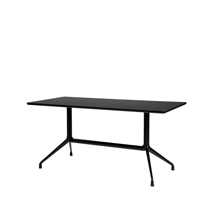 About a Table 10 eettafel - Black linoleum–160x80 cm–zwart onderstel - HAY