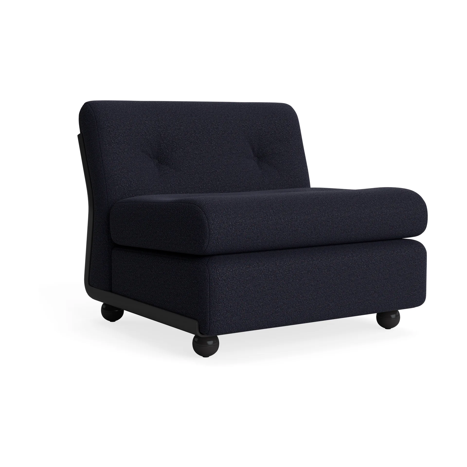 Amanta bankmodule, Antraciet-turf blauw rood mêlee, 1-zits/fauteuil HAY