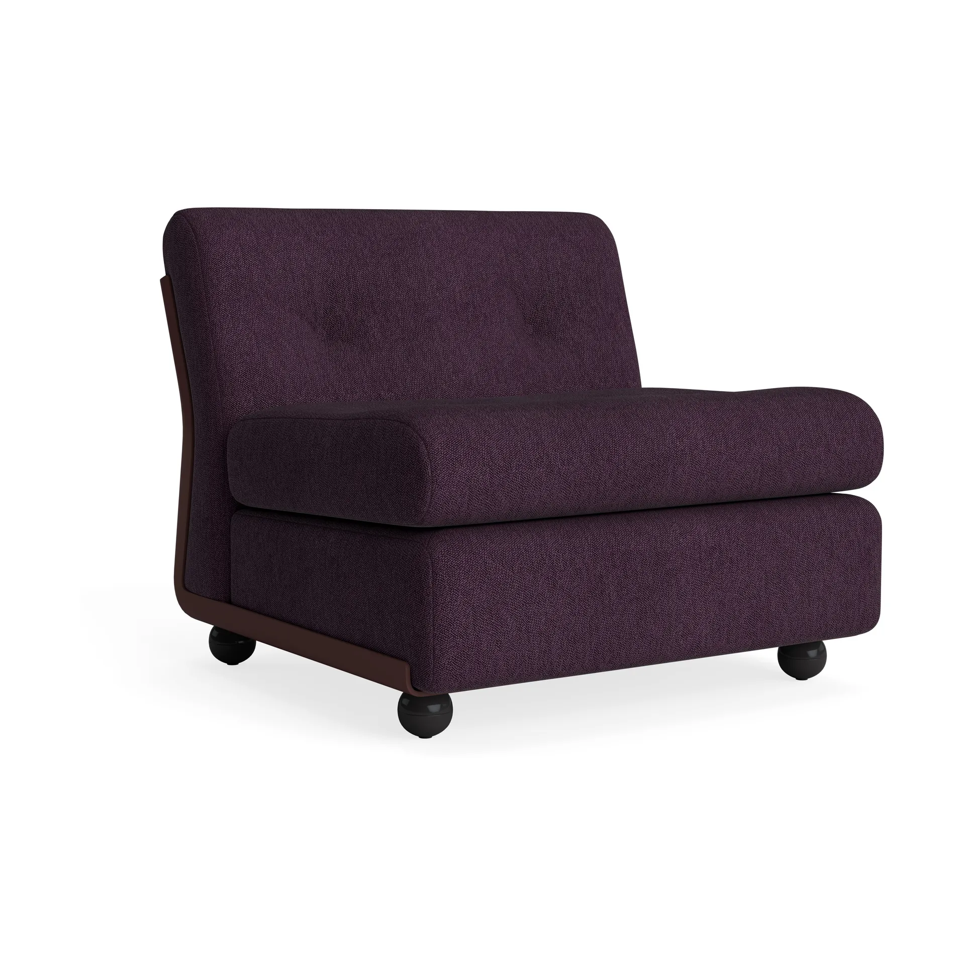 Amanta bankmodule, Bordeauxrood-turf bordeaux, 1-zits/fauteuil HAY