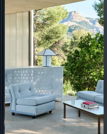 Amanta bankmodule - IJsblauw-naveli 723, 1-zits/fauteuil - HAY