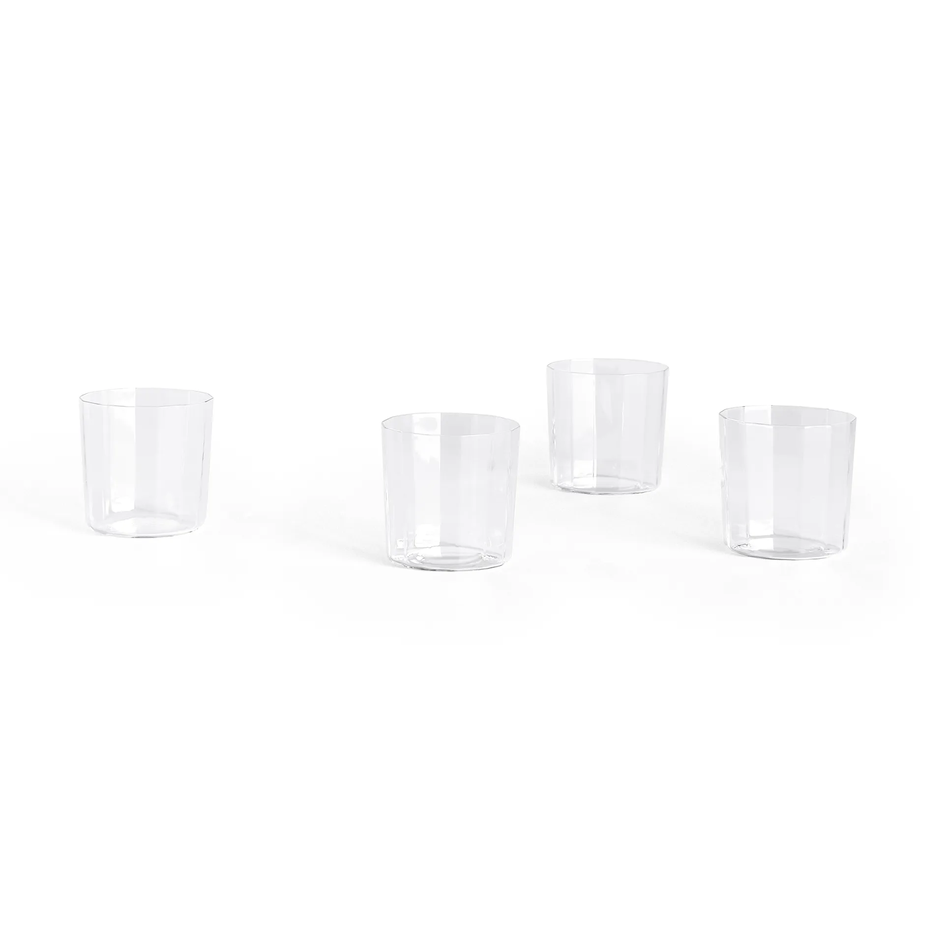 Angle drinkglas 4-pack, Wide 7,5 cm HAY