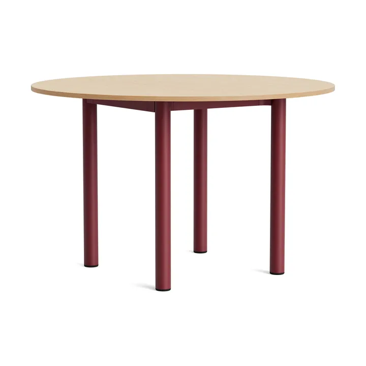 Annex Round eettafel - Gelakt eiken-barn red aluminium, Ø120 cm - HAY