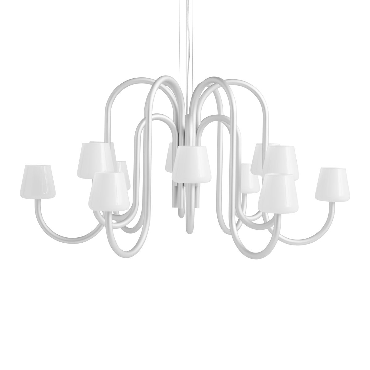 HAY Apollo 1065 kroonluchter White opal | Scandinavisch Interieur | Hanglampen | Wit