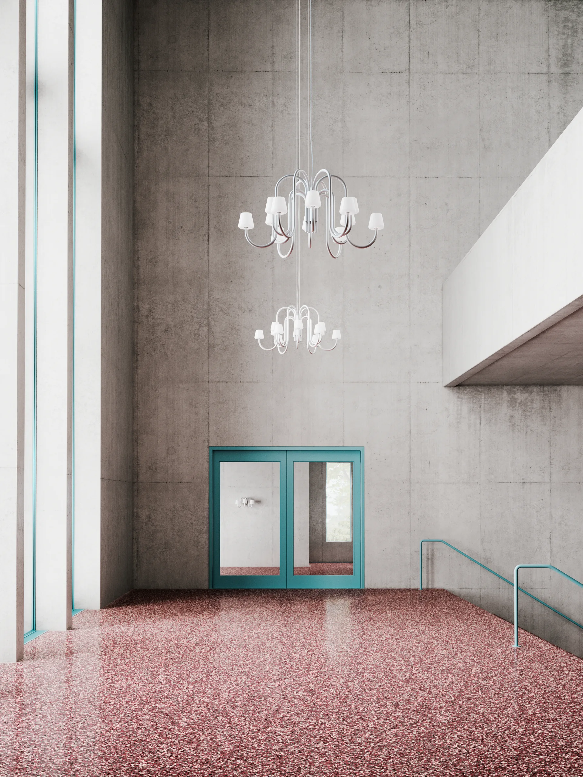 Apollo 1065 kroonluchter, White opal HAY