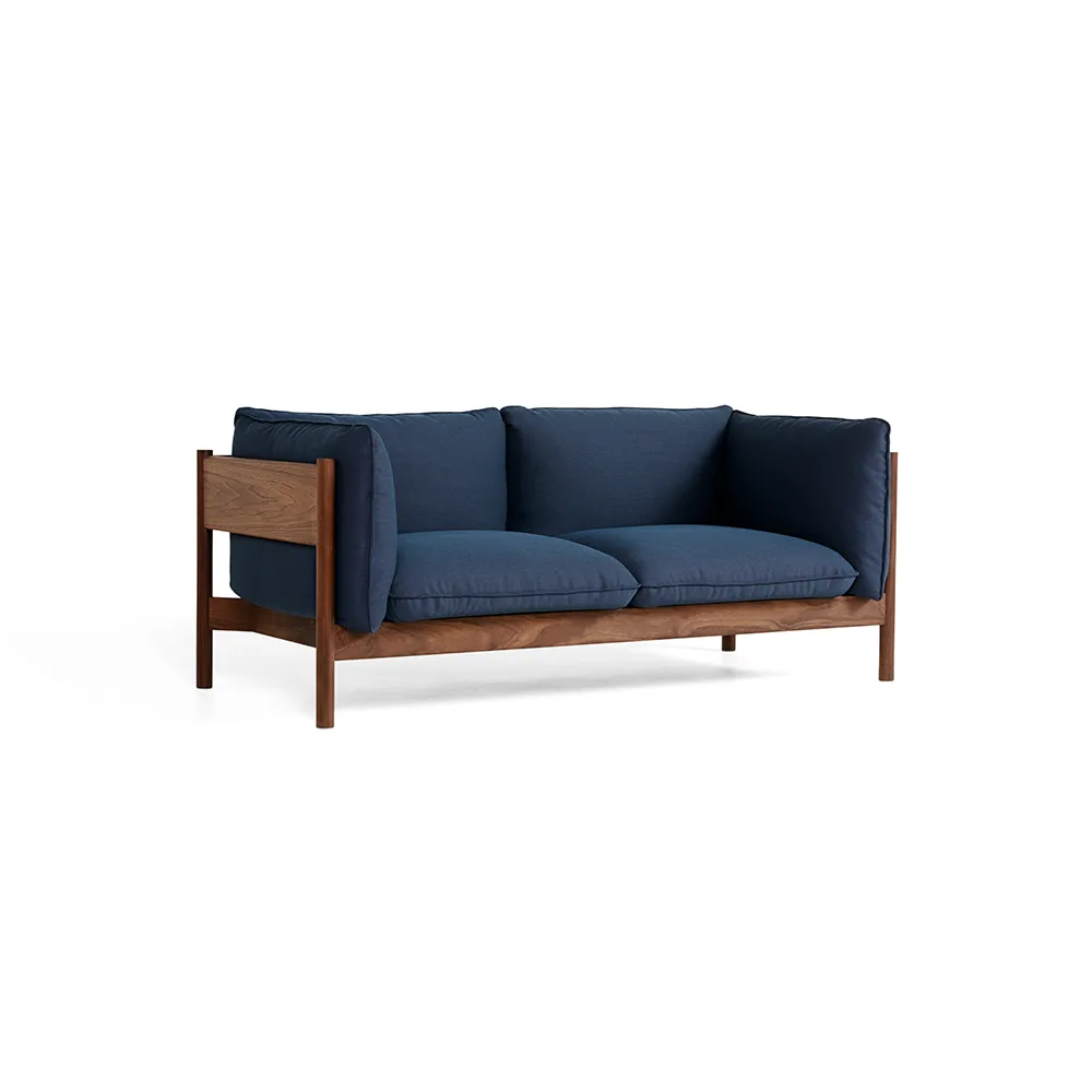 Arbour ECO 2-zits bank, Dark blue–geolied walnoot HAY
