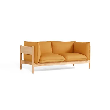 Arbour ECO 2-zits bank - Stof Vidar 472 mustard–geolied eiken onderstel - HAY