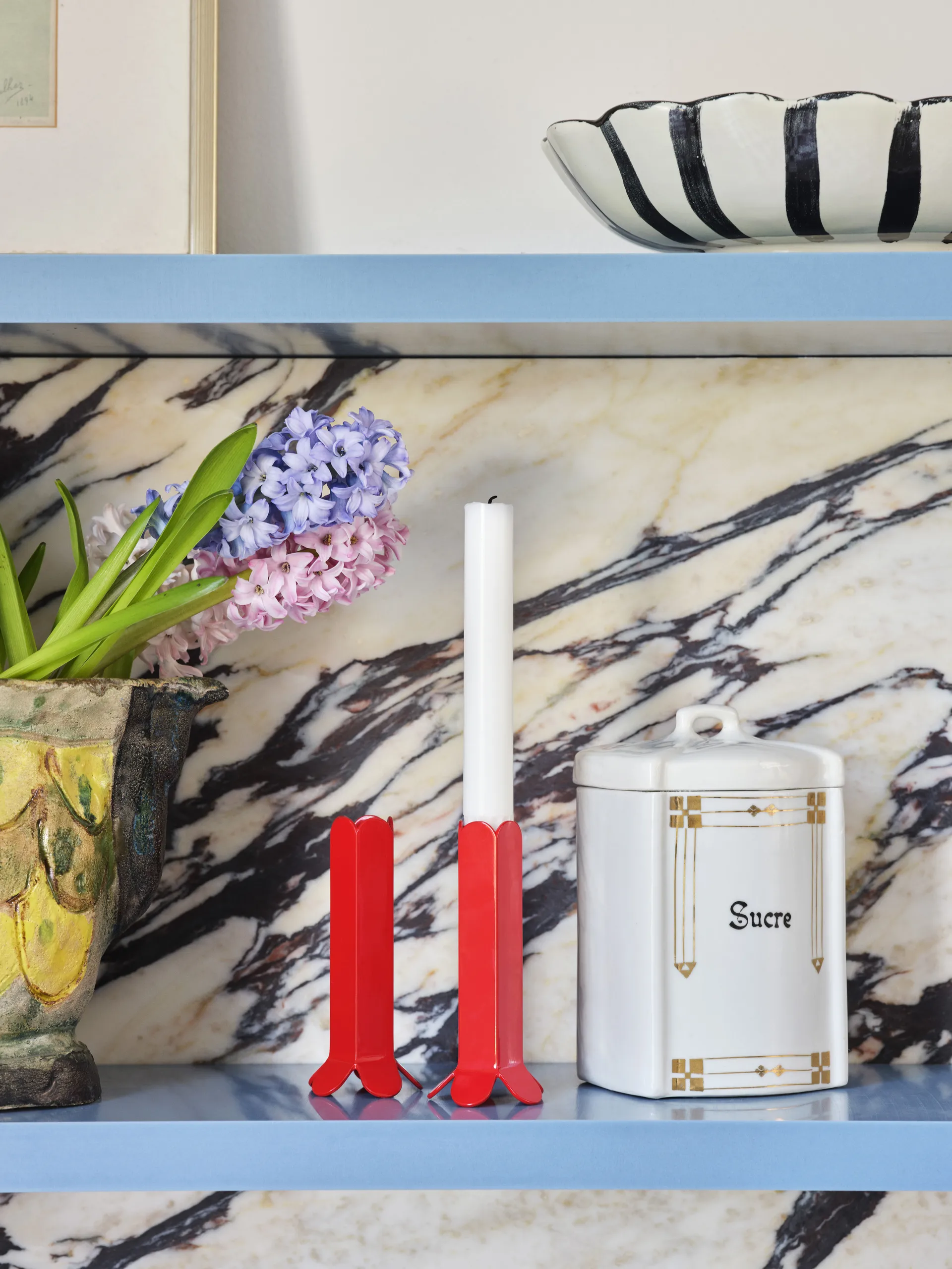 Arcs kandelaar 13 cm, Red HAY