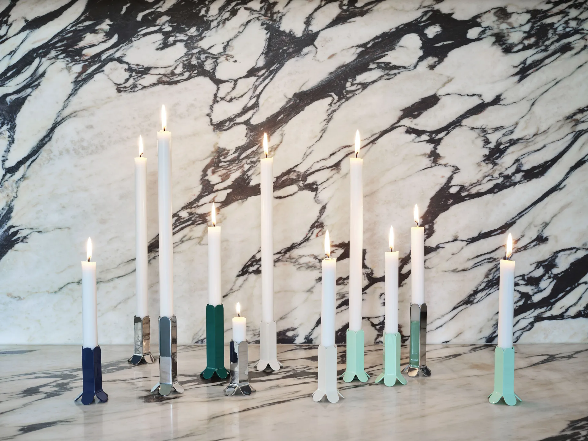 Arcs kandelaar 9 cm, Donkerblauw HAY