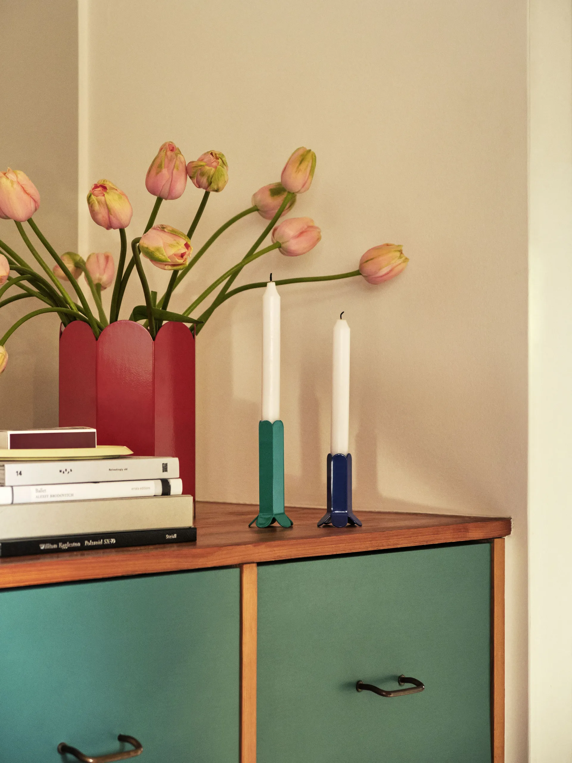 Arcs kandelaar 9 cm, Donkerblauw HAY