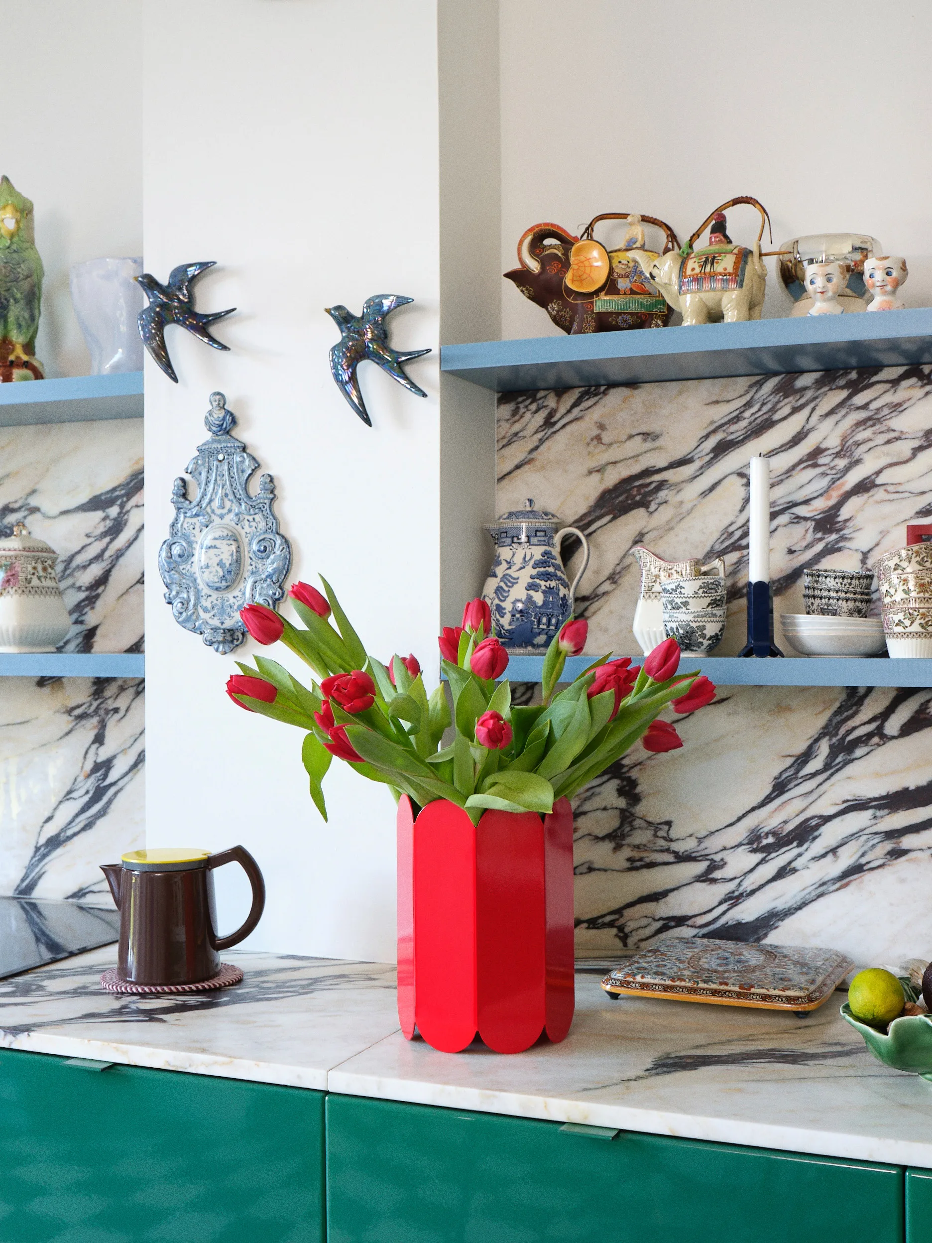 Arcs kandelaar 9 cm, Donkerblauw HAY