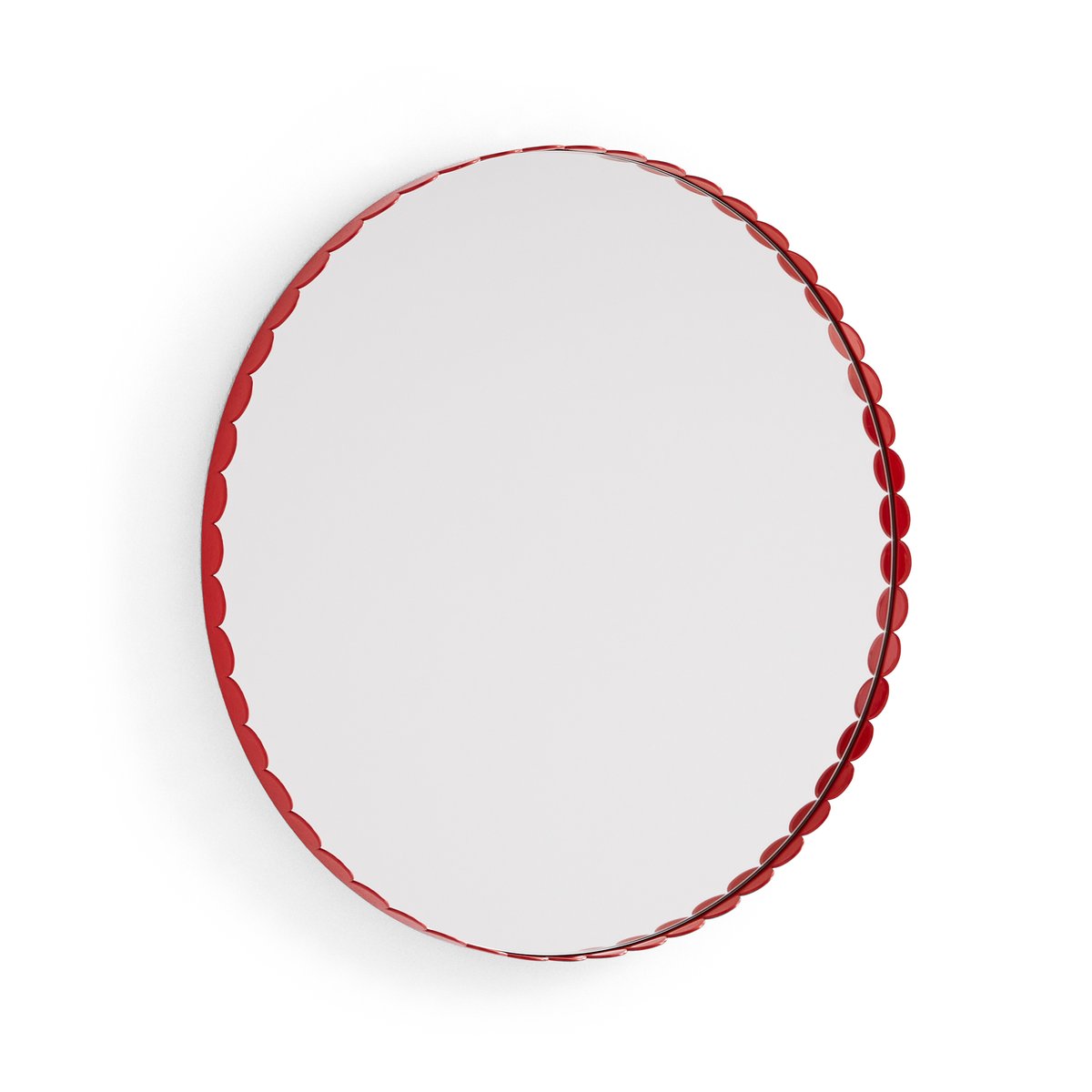 HAY Arcs Mirror spiegel o60 cm Red | Scandinavisch Interieur | Wandspiegels | Rood