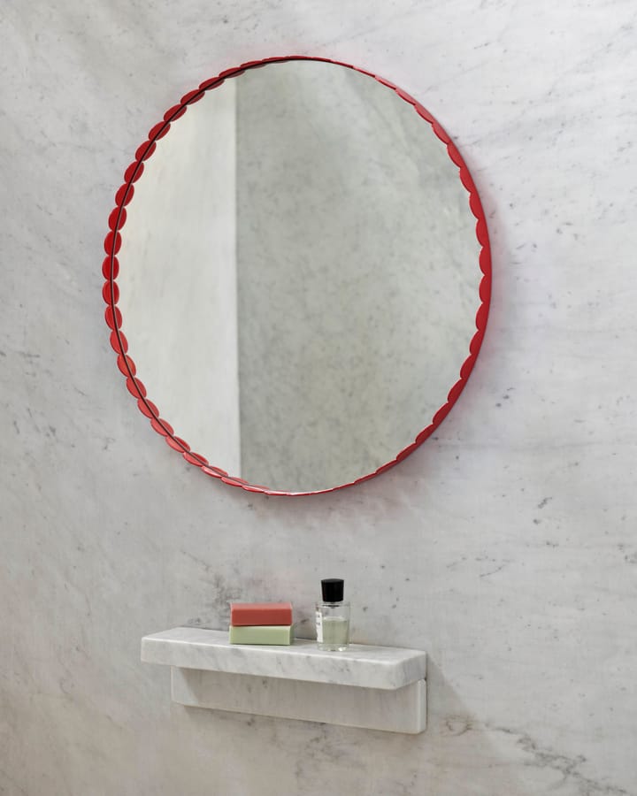 Arcs Mirror spiegel Ø60 cm, Red HAY
