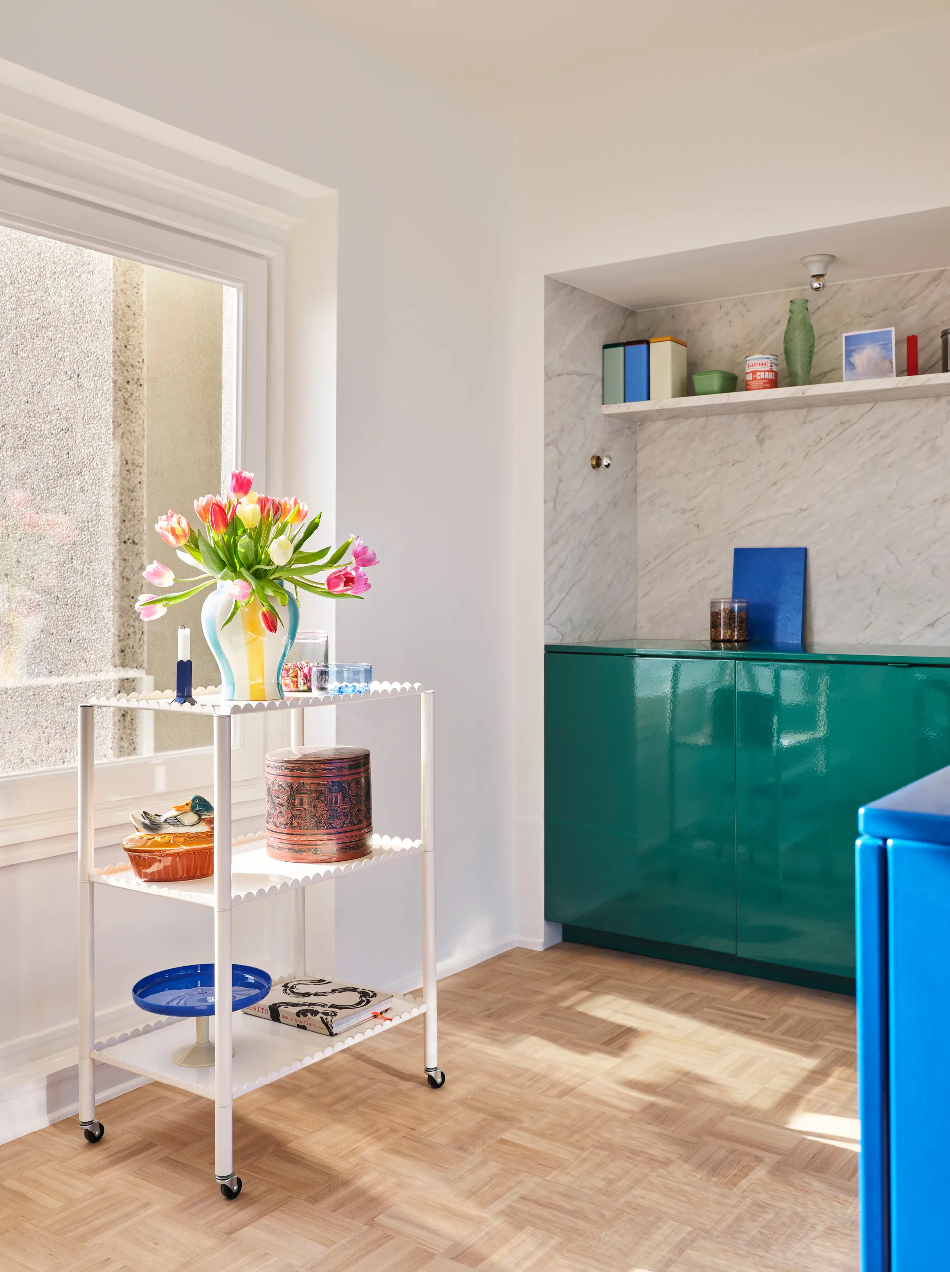 Arcs Trolley High serveerwagen, Eggshell HAY