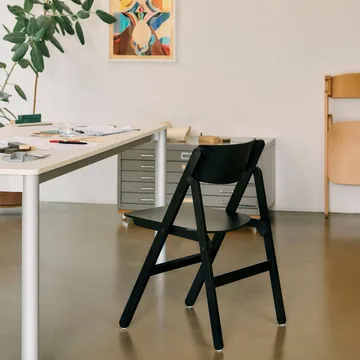 Backflip Chair stoel - Anthracite gelakt beukenhout - HAY