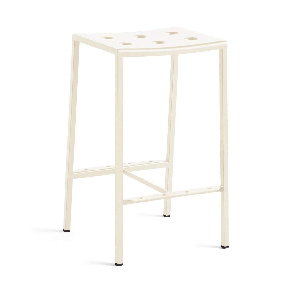 HAY Balcony barkruk laag 65 cm Chalk beige | Scandinavisch Interieur | Tuinstoelen | Beige