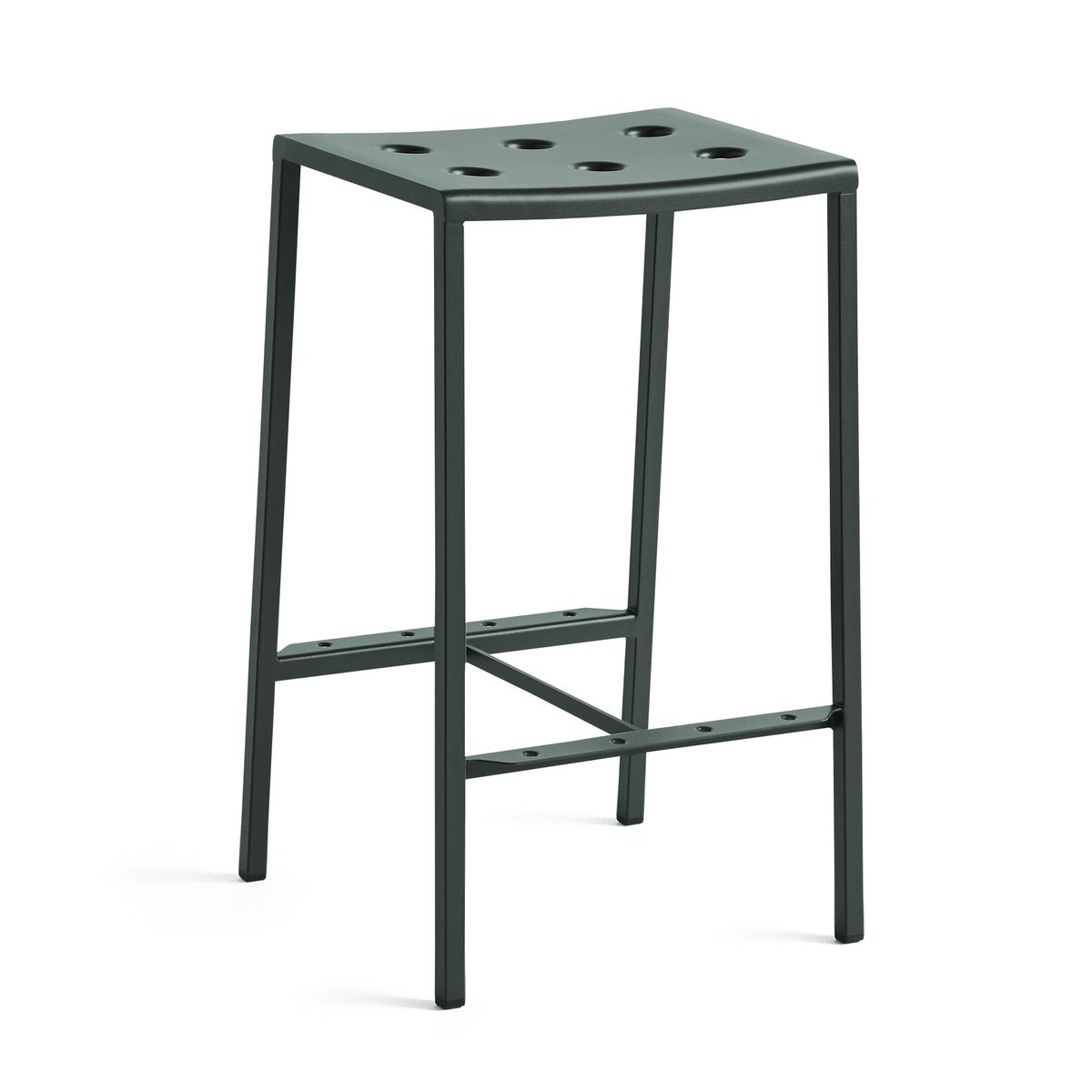 HAY Balcony barkruk laag 65 cm Dark forest | Scandinavisch Interieur | Tuinstoelen | Groen