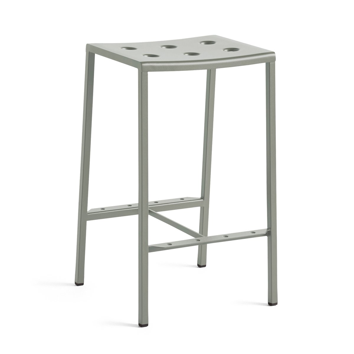 HAY Balcony barkruk laag 65 cm Desert green | Scandinavisch Interieur | Tuinstoelen | Groen