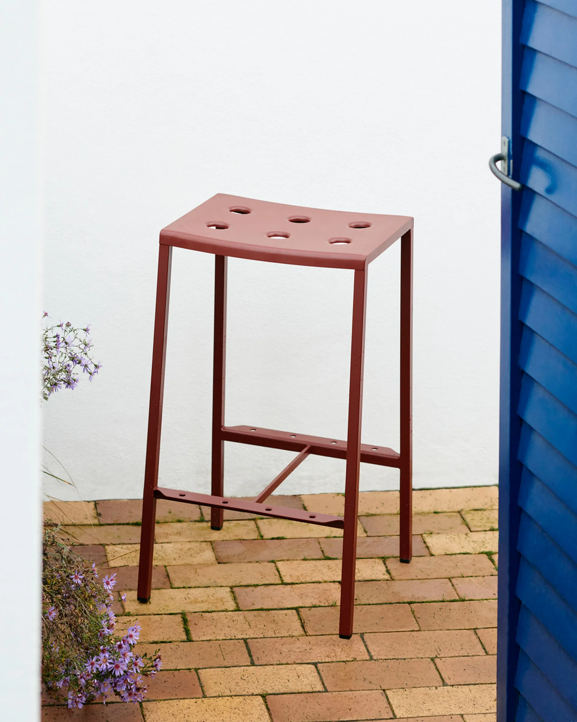 Balcony barkruk laag 65 cm, Iron red HAY