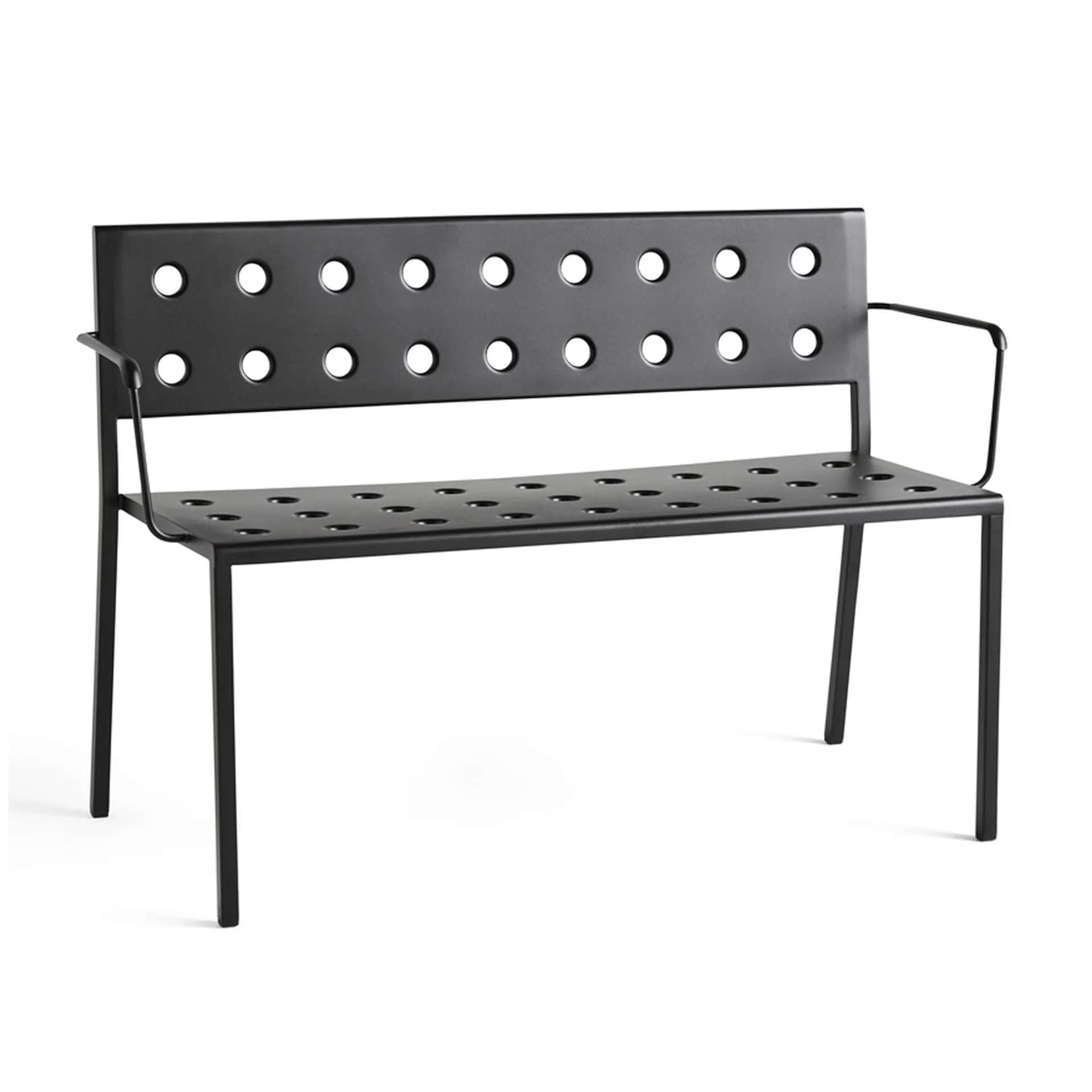 Balcony Dining bank met armleuningen 121x52 cm, Anthracite HAY