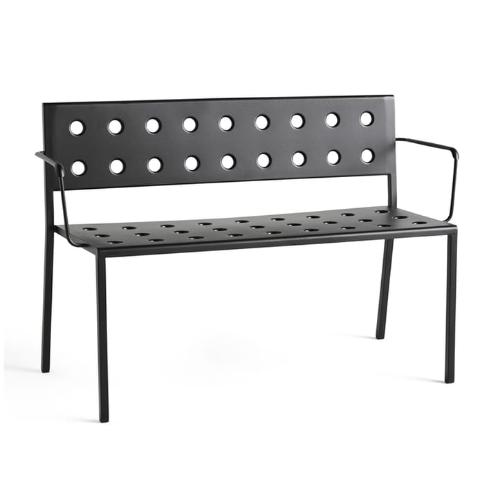 Balcony Dining bank met armleuningen 121x52 cm - Anthracite - HAY