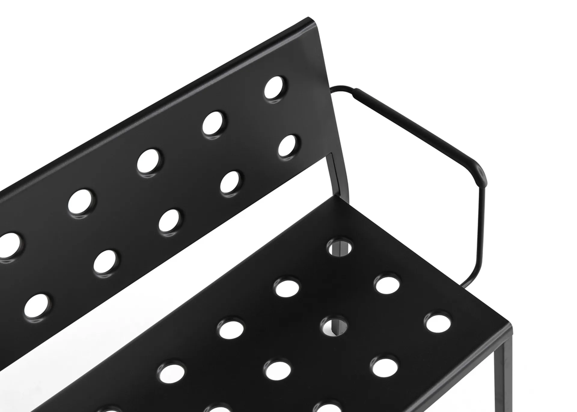 Balcony Dining bank met armleuningen 121x52 cm, Anthracite HAY