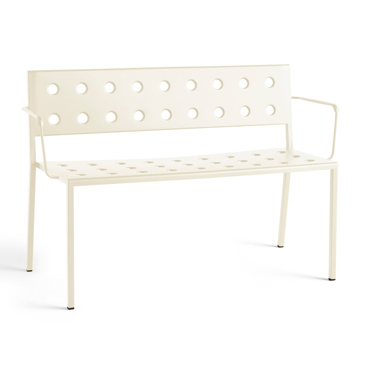 HAY Balcony Dining bank met armleuningen 121x52 cm Chalk beige