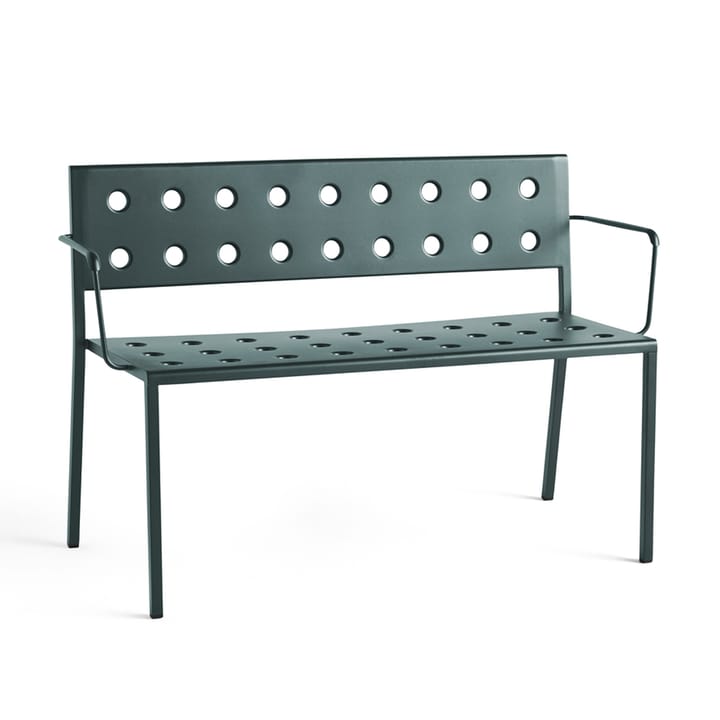 Balcony Dining bank met armleuningen 121x52 cm - Dark forest - HAY