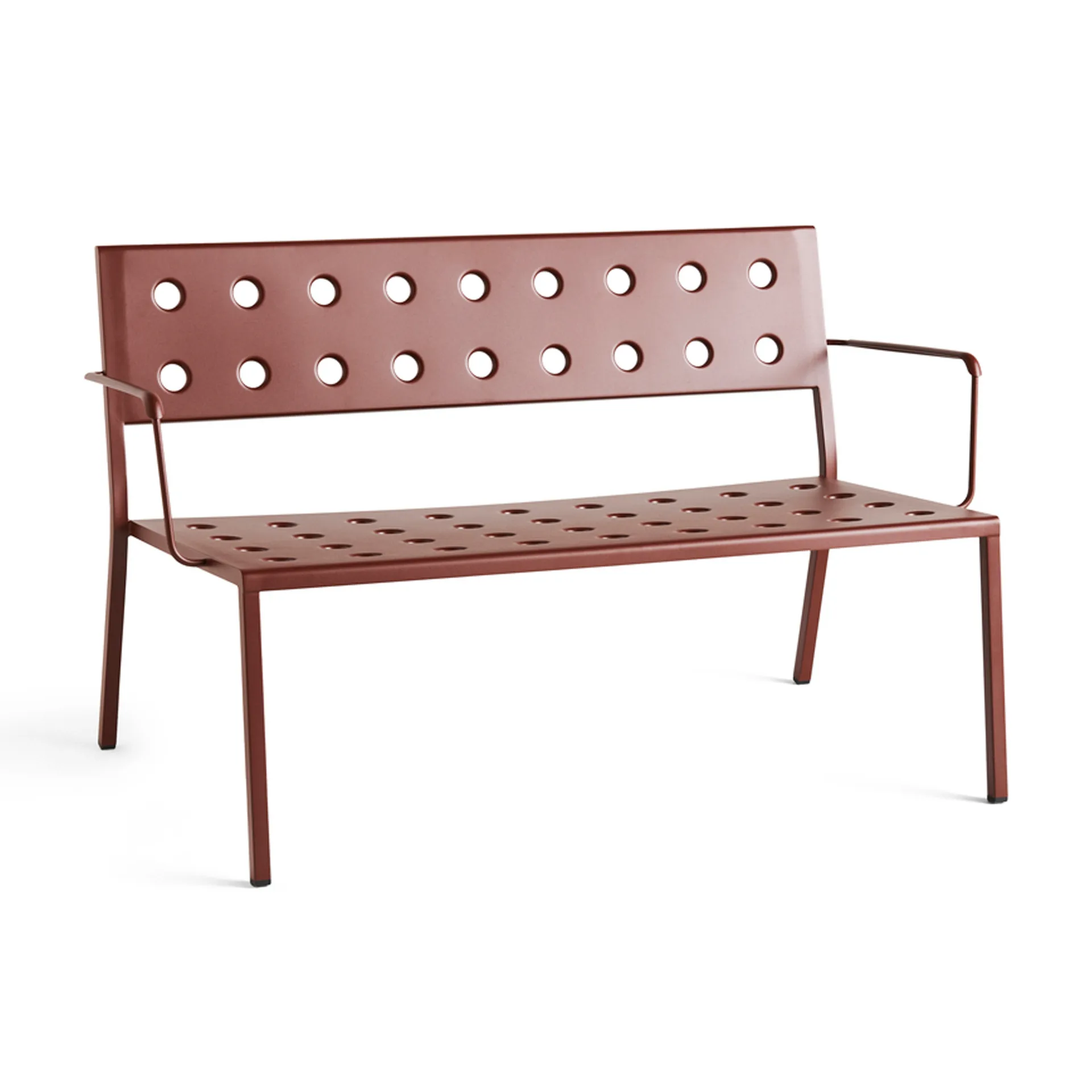 Balcony Lounge bank met armleuningen 121,5x69 cm, Iron red HAY