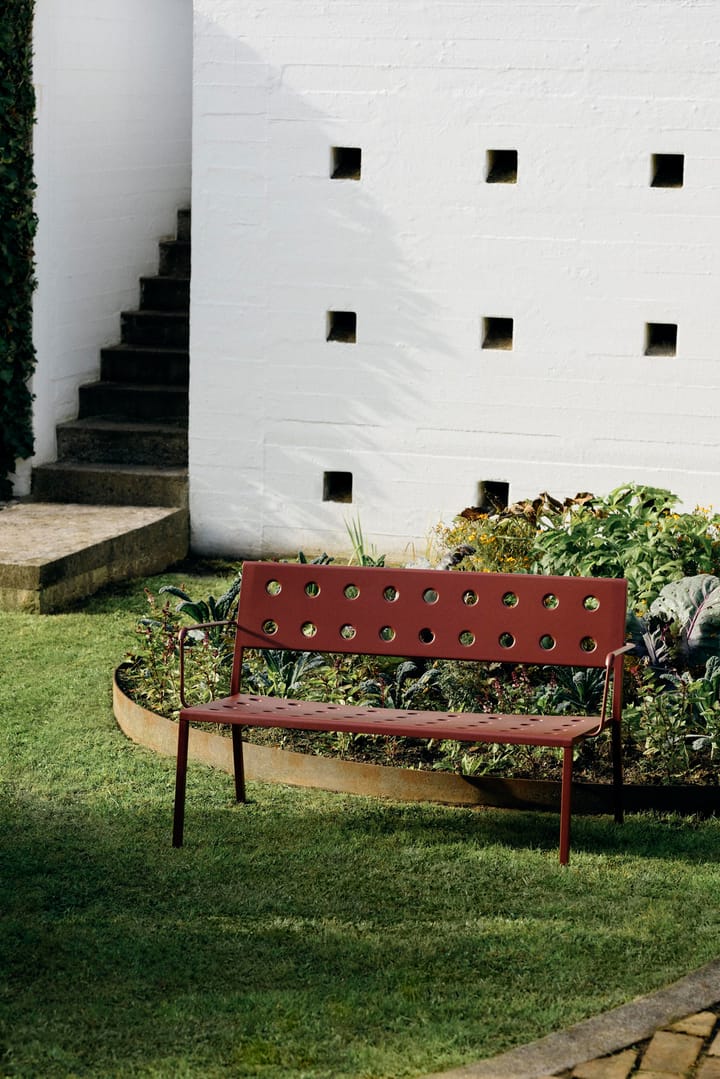 Balcony Lounge bank met armleuningen 121,5x69 cm, Iron red HAY
