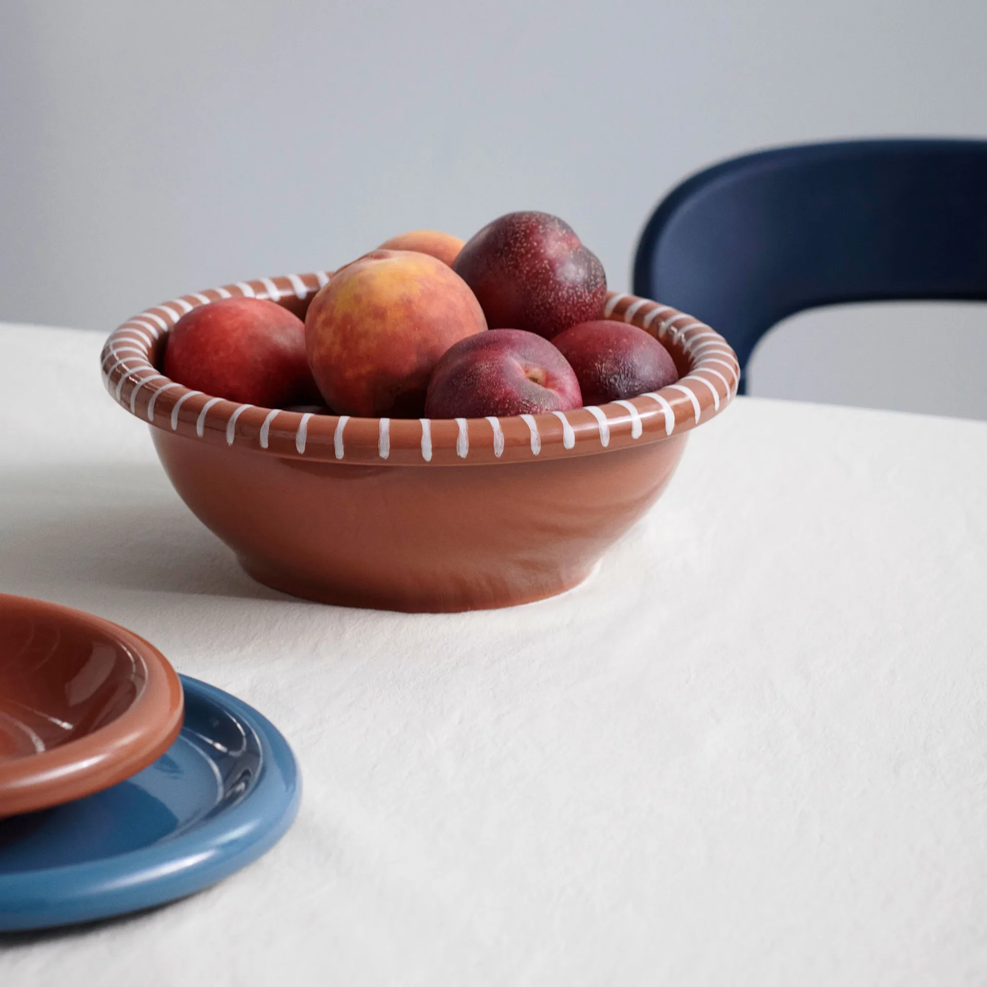 Barro saladeschaal smallØ21 cm, Natural with stripes HAY